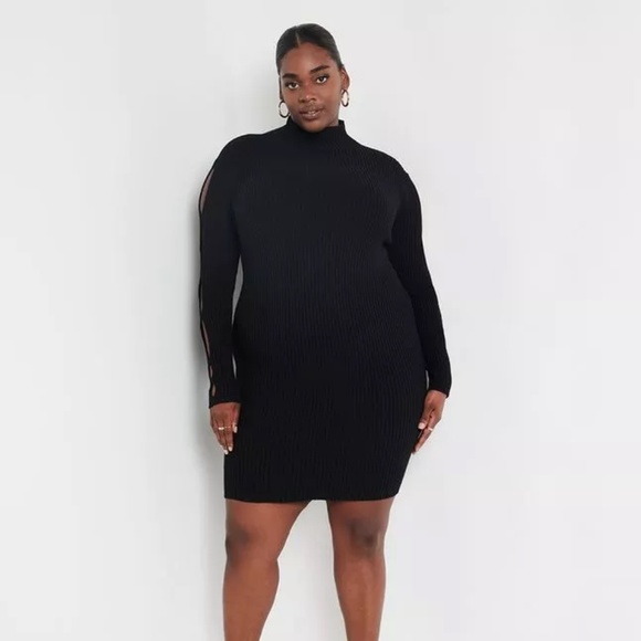 Eloquii Sleeve Cutout Sweater Dress NWT Size 18/20 - Picture 3 of 3